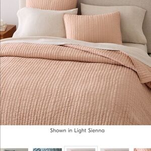 West Elm King Quilt and Euro Shams